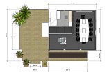 Plan Algeco avec terrasse et rampe PMR
